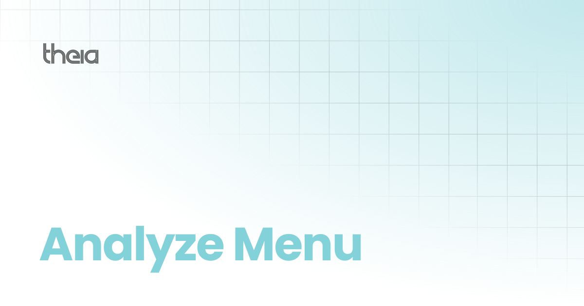 Analyze Menu | Theia3D Apollo - v2024 | theia docs