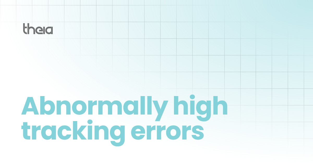 Abnormally high tracking errors | Theia3D Axiom - v2025 | theia docs