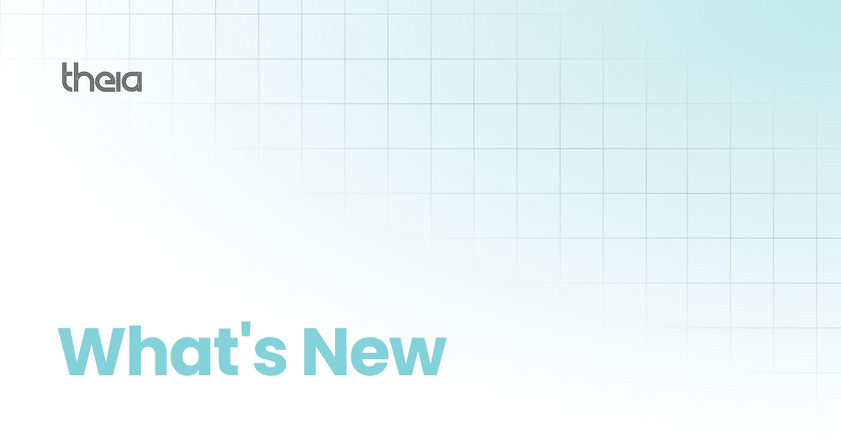 What's New | theia docs