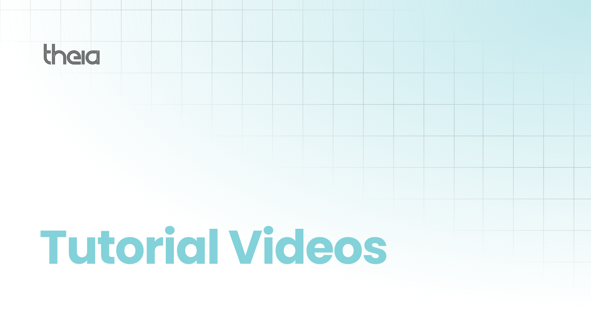 Tutorial Videos | theia docs