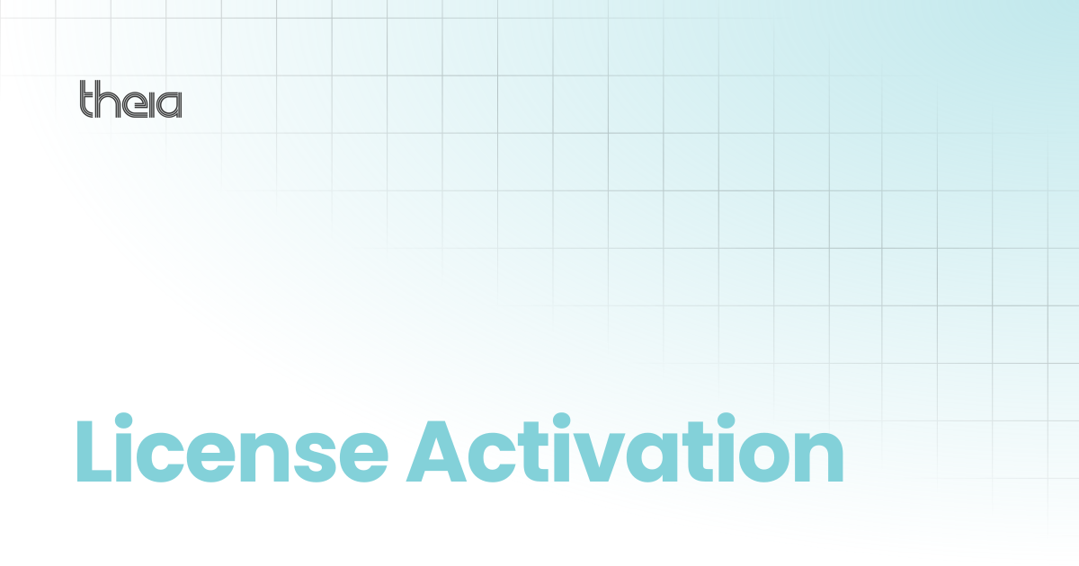 License Activation | theia docs