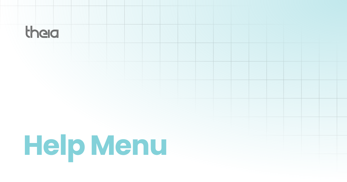 Help Menu | theia docs